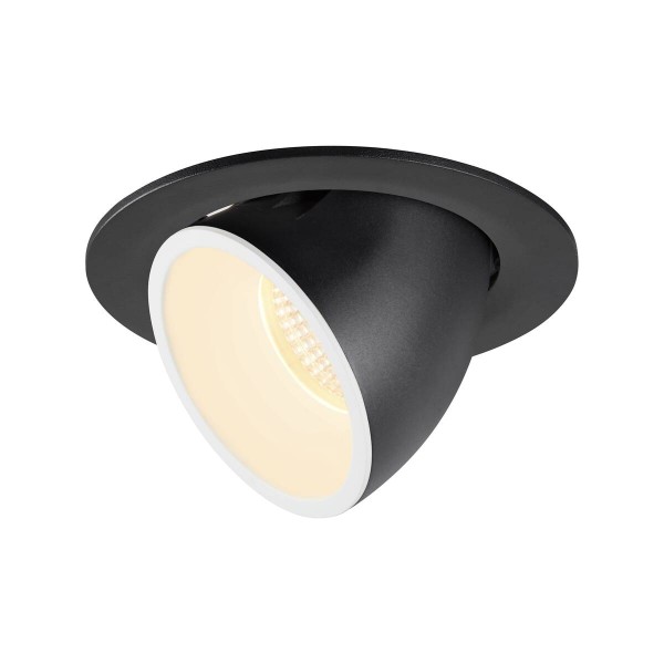 NUMINOS® GIMBLE L, Deckeneinbauleuchte schwarz / weiß 3000K 55°