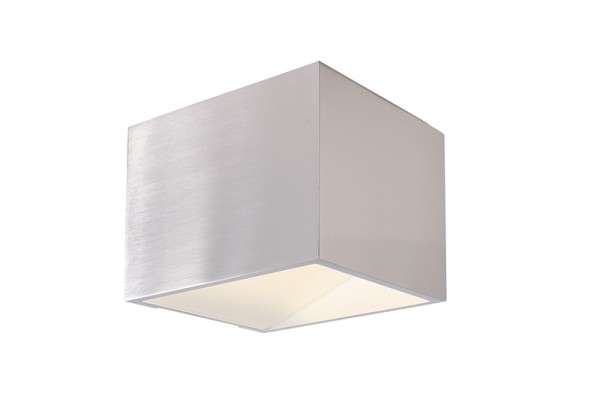 Deko-Light Wandaufbauleuchte, Dado Mini, Aluminium, silberfarben poliert, Warmweiß, 140°, 3W, 230V