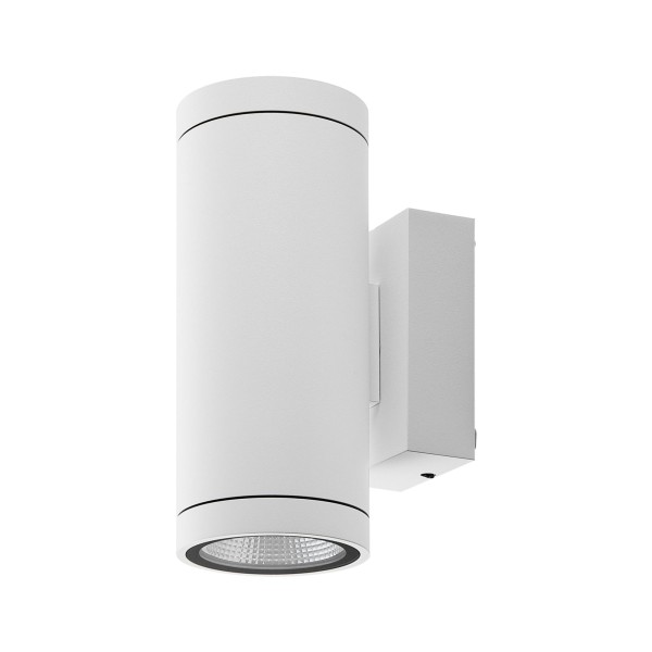 Deko-Light Wandaufbauleuchte, ShoreLine Pro Round Up+Down, 20 W, DIM, 3000/4000 K, weiß, Aluminium