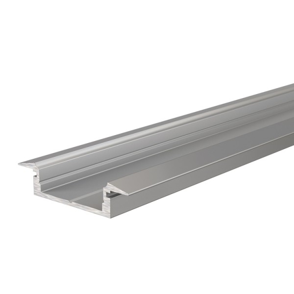 Reprofil, T-Profil flach ET-01-15 für LED Stripes bis 16,3 mm, Silber-matt, eloxiert, 1000 mm