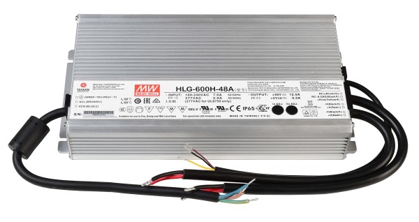 Meanwell Netzgerät, CV, HLG-600H-48A, Aluminium, Silber, 600W, 48V, 280x144mm