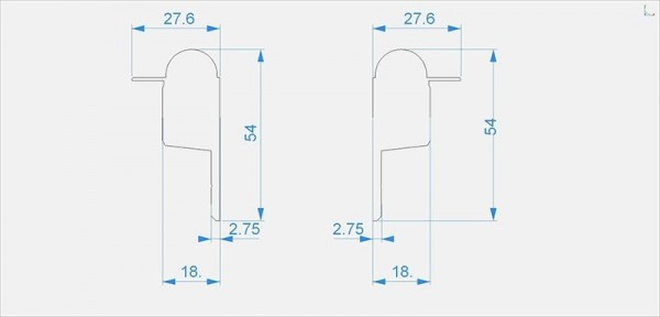 Reprofil Profil Zubehör, Endkappe R-EL-03-10 Set 2 Stk, Kunststoff, Weiß, 54x28mm