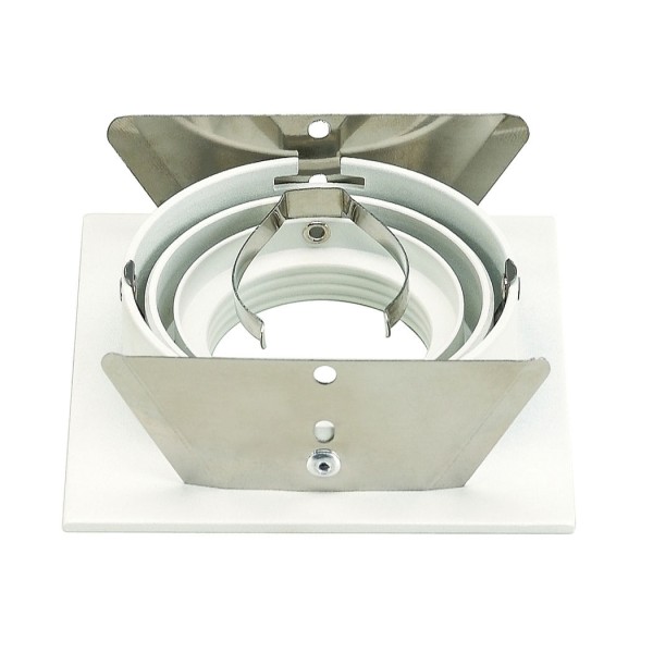 NEW TRIA I GU10 Downlight, SQUARE, mattweiss, max. 50W, inkl. Blattfedern