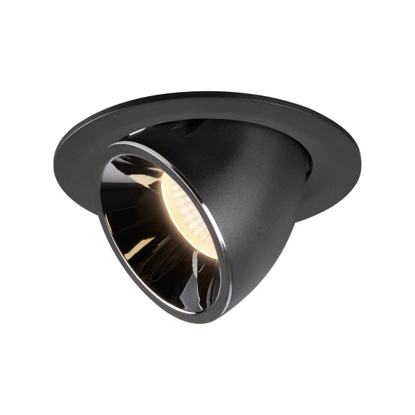 NUMINOS® GIMBLE L, Deckeneinbauleuchte schwarz / chrom 3000K 40°