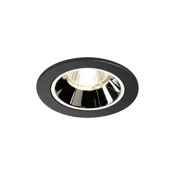 NUMINOS® DL S, Indoor LED Deckeneinbauleuchte schwarz/chrom 4000K 40° inkl. Blattfedern