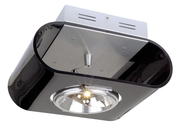 RETROSIX, Wand- und Deckenleuchte, einflammig, QR-LP111, Acrylglas schwarz, max. 50 W