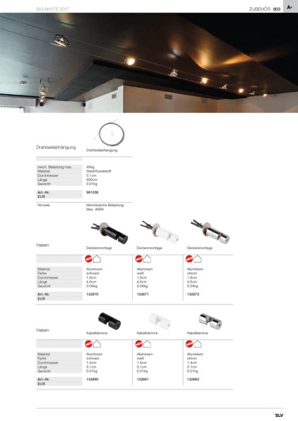G6.35 HALOGENFASSUNG, mit 120cm Anschlussleitung
