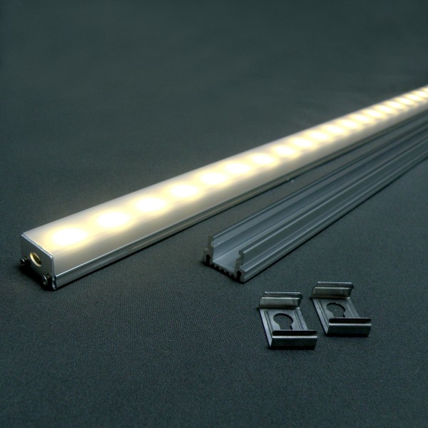 ALU-PROFIL SET mit Cover für LED Strip, 1m