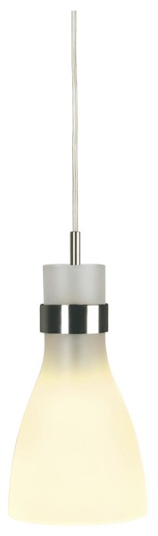 BIBA, Pendelleuchte für Hochvolt-Stromschiene EASYTEC II, C35, chrom, Glas satiniert, max. 60W