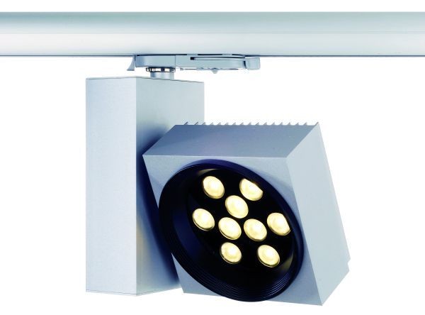 3-phasen Spot Stereo LED, 9 LED 15,75Watt, silber