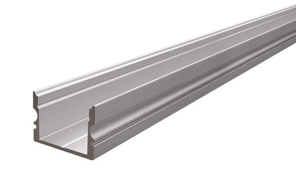 Reprofil Profil, U-Profil hoch AU-02-15, Aluminium, Silber gebürstet, 2000mm