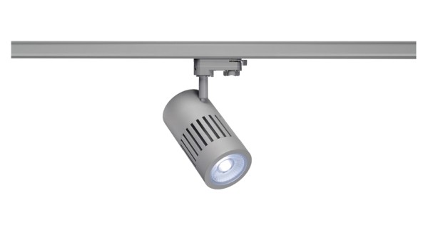 STRUCTEC, Spot für Hochvolt-Stromschiene 3Phasen, LED, 4000K, rund, silber, 36°, 30W