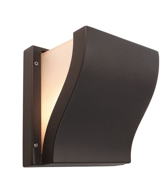Kapego Wandaufbauleuchte, Curova A, exklusive Leuchtmittel, spannungskonstant, 220-240V AC/50-60Hz