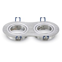 Einbauleuchte JUST RIM R2 für GU10 Sockel, rund, aluminium gebürstet, max. 2x35W, inkl. Clipfedern Einbauleuchte JUST RIM R2 für GU10 Sockel, rund, aluminium gebürstet, max. 2x35W, inkl. Clipfedern