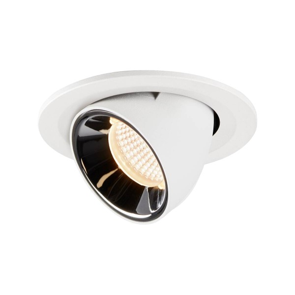 NUMINOS® GIMBLE S, Deckeneinbauleuchte weiß / chrom 2700K 55°