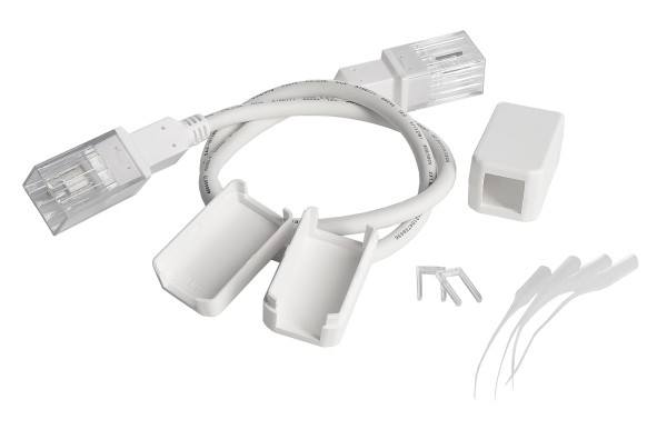 Deko-Light Mechanisches Systemzubehör, Flex Verbinder für 230V LED Stripe, Kunststoff, Weiß