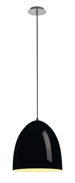 PARA CONE 30, Pendelleuchte, TC-(D,H,T,Q)SE, rund, schwarz hochglänzend, Ø 30 cm, max. 60W