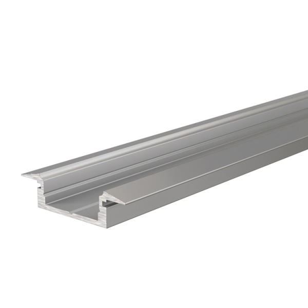 Reprofil, T-Profil flach ET-01-12 für LED Stripes bis 13,3 mm, Silber-matt, eloxiert, 1000 mm