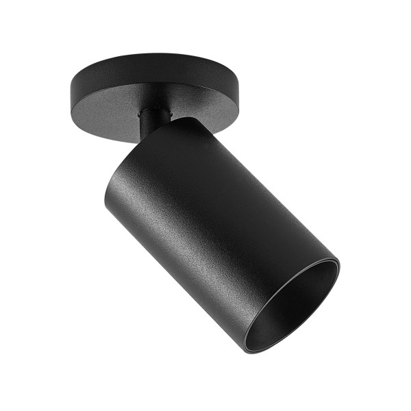 Deko-Light Deckenaufbauleuchte, Can Tilt Round, 1x 7,5 W GU10, Schwarz, Aluminium, Schwarz, 7W, 230V