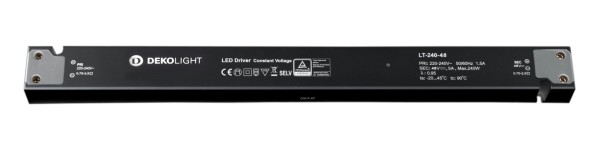 Deko-Light Netzgerät (CV, DC), LONG-FLAT, CV, LT-240-48, Kunststoff, Schwarz, 240W, 48V, 357mm