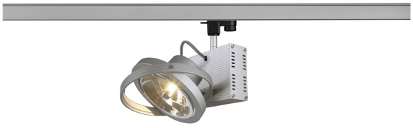 TEC 1, Spot für Hochvolt-Stromschiene 3Phasen, einflammig, QR111, silbergrau, max. 50W