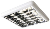 TC RASTER 336, Deckenleuchte, dreiflammig, TC-LEL, eckig, weiß/chrom, max. 108W TC RASTER 336, Deckenleuchte, dreiflammig, TC-LEL, eckig, weiß/chrom, max. 108W