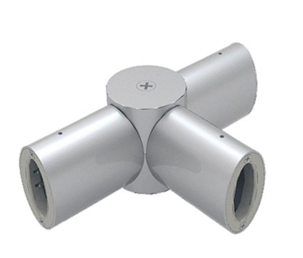 Deko-Light Schienensystem One 230V, T-Verbinder mechanisch, Silber-matt