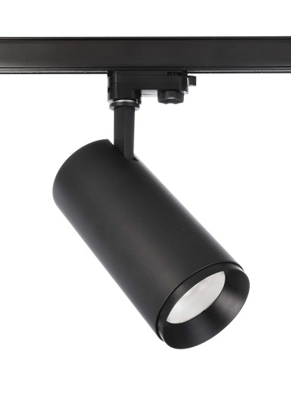 Deko-Light 3-Phasen-Spot, Lucea, Tilt, 40 W, DIM, 4000 K, Schwarz, Aluminium, Tiefschwarz RAL 9005