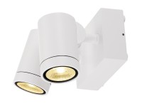 HELIA, Outdoor Wandleuchte, zweiflammig, LED, 3000K, IP55, weiß, schwenkbar, 2x8W HELIA, Outdoor Wandleuchte, zweiflammig, LED, 3000K, IP55, weiß, schwenkbar, 2x8W