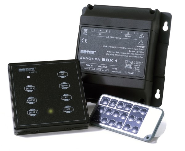 Botex Controller, DMX Wandsteuerung X-KP II, dimmbar: DMX512 / IR Fernbedienung, 220-240V AC/50-60Hz
