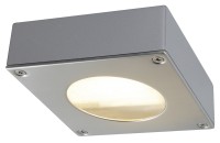 QUADRASYL 44, Outdoor Wandleuchte, Energiesparleuchte GX53, IP44, eckig, silbergrau, GX53, max. 9W QUADRASYL 44, Outdoor Wandleuchte, Energiesparleuchte GX53, IP44, eckig, silbergrau, GX53, max. 9W