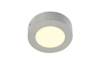 SENSER 6, Wand- und Deckenleuchte, LED, 3000K, rund, silbergrau, 6W SENSER 6, Wand- und Deckenleuchte, LED, 3000K, rund, silbergrau, 6W