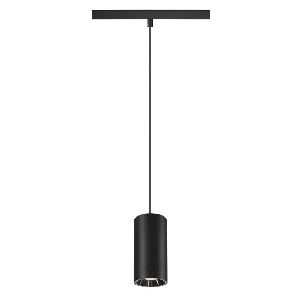 NUMINOS® S 48V TRACK DALI, Pendelleuchte, schwarz / chrom, 16W, 1050lm, 3000K, CRI90, 55°