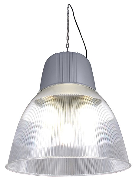 PARA DOME 2, Pendelleuchte, HIE, silbergrau/klar, Ø/H 48/56 cm, max. 250W