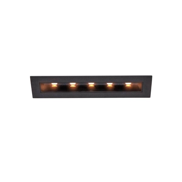 MILANDO DL, LED Indoor Deckeneinbauleuchte, schwarz, 3000K, 800lm