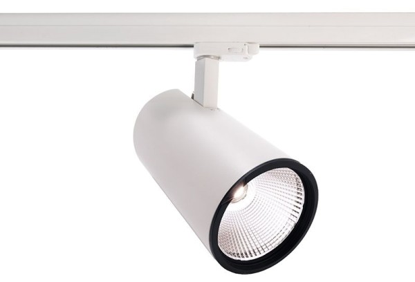 Deko-Light Schienensystem 3-Phasen 230V, Luna 40, Aluminium Druckguss, weiß mattiert, Neutralweiß