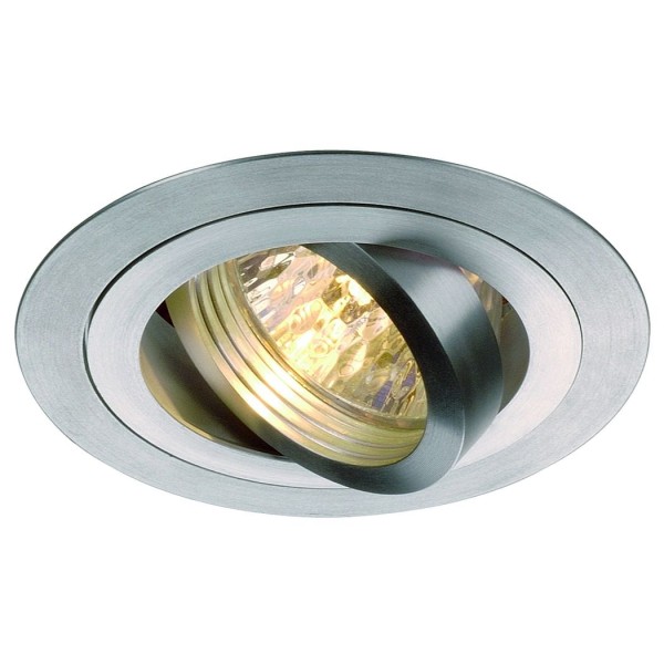 NEW TRIA MR16 ROUND Downlight, alu brushed, max. 50W, inkl. Clipfedern