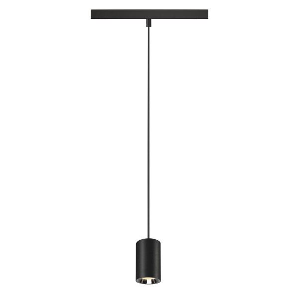 NUMINOS® XS 48V TRACK DALI, Pendelleuchte, schwarz / chrom, 8.7W, 720lm, 3000K, CRI90, 55°