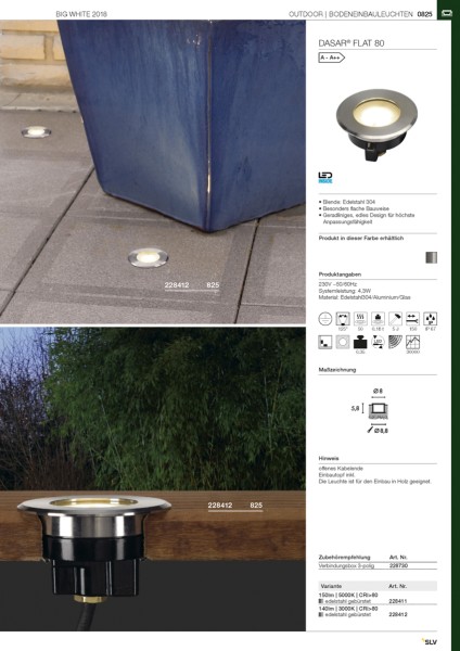 POWER TRAIL-LITE 47, Outdoor Bodeneinbauleuchte, LED, 3000K, IP67, eckig, edelstahl 316