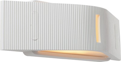 Outdoorwandleuchte Grafos silber, UV Beständiger Kunststoff, max. 60Watt, E27, IP54