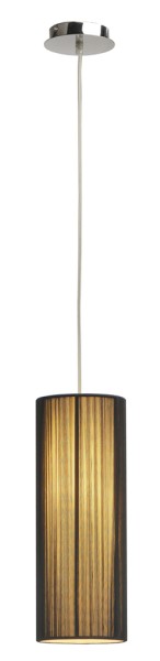 LASSON PD-2, Pendelleuchte, TC-DSE, rund,  Schirm schwarz Ø/H 15,5/40 cm, max. 40W