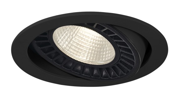 SUPROS, Einbauleuchte, LED, 3000K, rund, schwarz, 4000lm, 60° Reflektor, 33,5W
