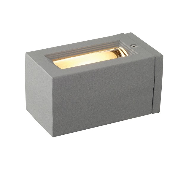 OUT-BEAM, Outdoor Wandleuchte, QT14, IP44, silbergrau, max. 60W
