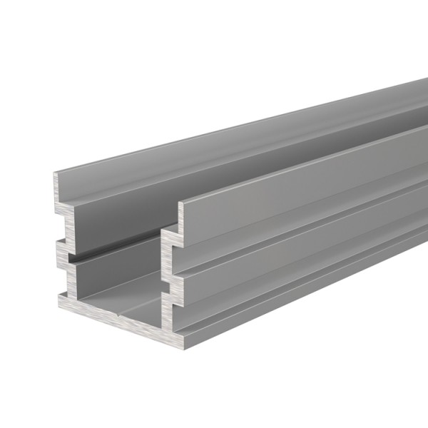 Reprofil, IP-Profil, U-hoch AU-05-15 für LED Stripes bis 16,3 mm, Silber-matt, 1000 mm