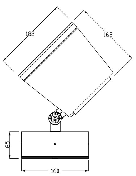 Deko-Light Boden- / Wand- / Deckenleuchte, Colt 65W COB, Aluminium Druckguss, Schwarzgrau RAL 7021