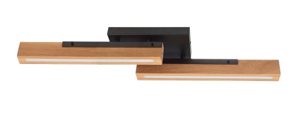 Deko-Light Deckenaufbauleuchte, MADERA, Aluminium, Schwarz, Warmweiß, 120°, 15W, 230V, 810x135mm