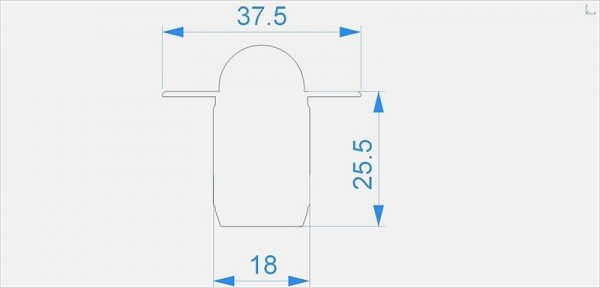 Reprofil Profil Zubehör, Endkappe R-ET-03-10 Set 2 Stk, Kunststoff, Weiß, 38x26mm