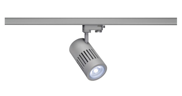 STRUCTEC, Spot für Hochvolt-Stromschiene 3Phasen, LED, 4000K, rund, silber, 60°, 30W