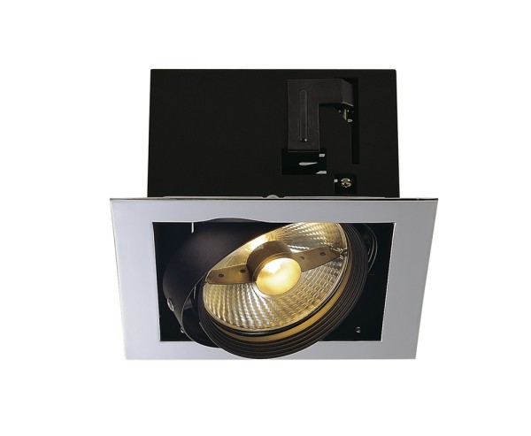 AIXLIGHT 1, Einbauleuchte, einflammig, QPAR111, chrom/schwarz, max. 75W