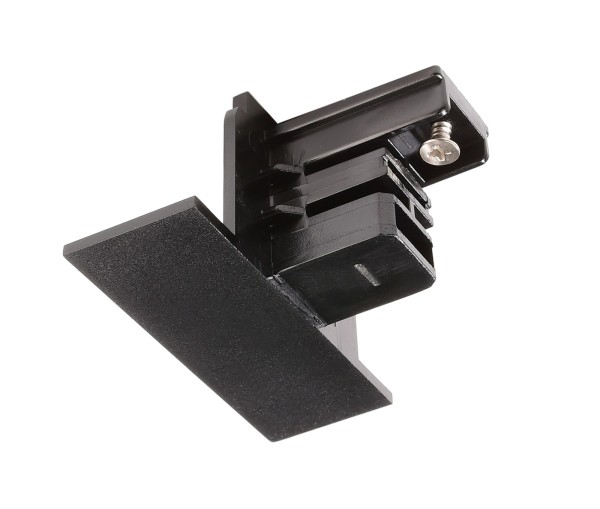 Deko-Light 3-Phasen Schienensystem, D Line DALI Endkappe für Einbauschiene, schwarz, Kunststoff